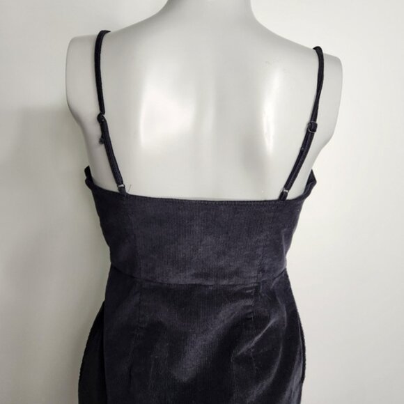 Aritzia Wilfred Isabella Black Corduroy Mini Dress Size 4 - Picture 9 of 16